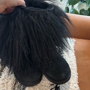 UGG Women's Black Mohair Boots